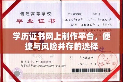 夏县学历证书网上制作平台，便捷与风险并存的选择